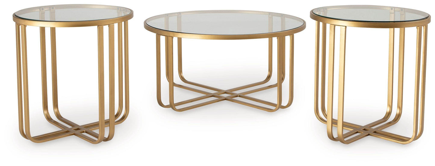 Milloton - Gold - Occasional Table Set (Set of 3) - Forward Furniture