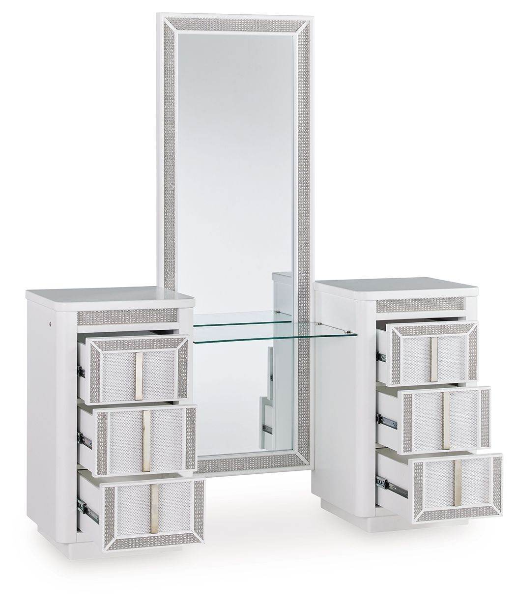 Chalanna - White - Vanity With Mirror - Forward Furniture