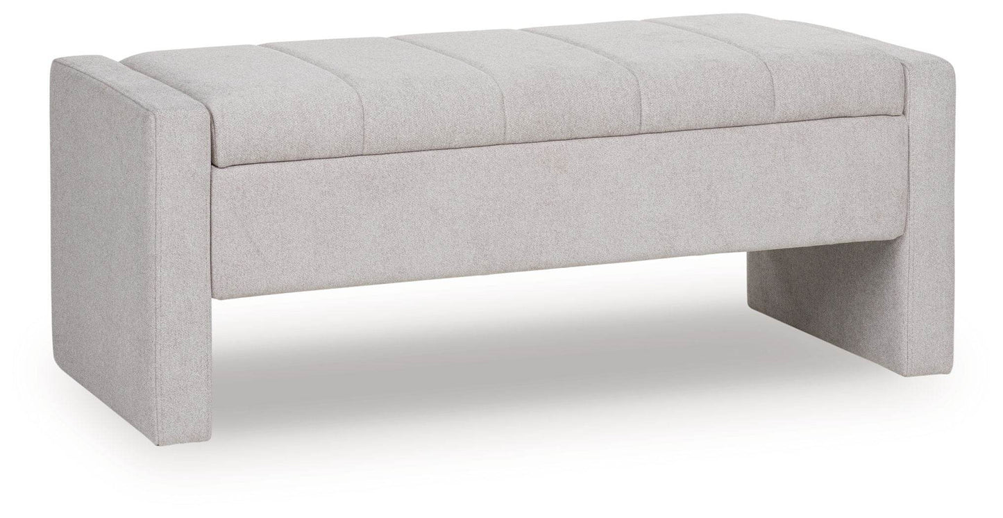 Akselman - Gray - Storage Bench - Forward Furniture