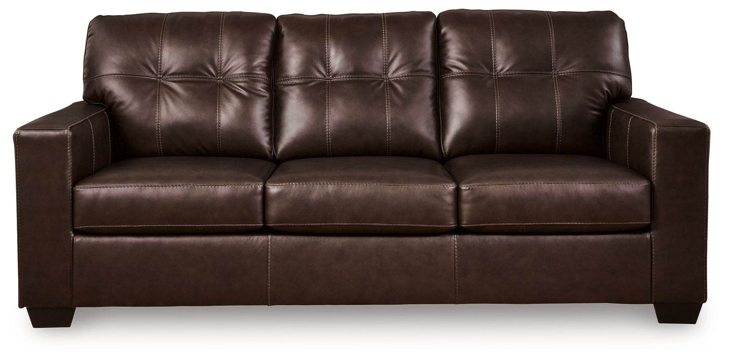 Santorine - Dark Brown - Queen Sofa Sleeper - Leather Match - Forward Furniture