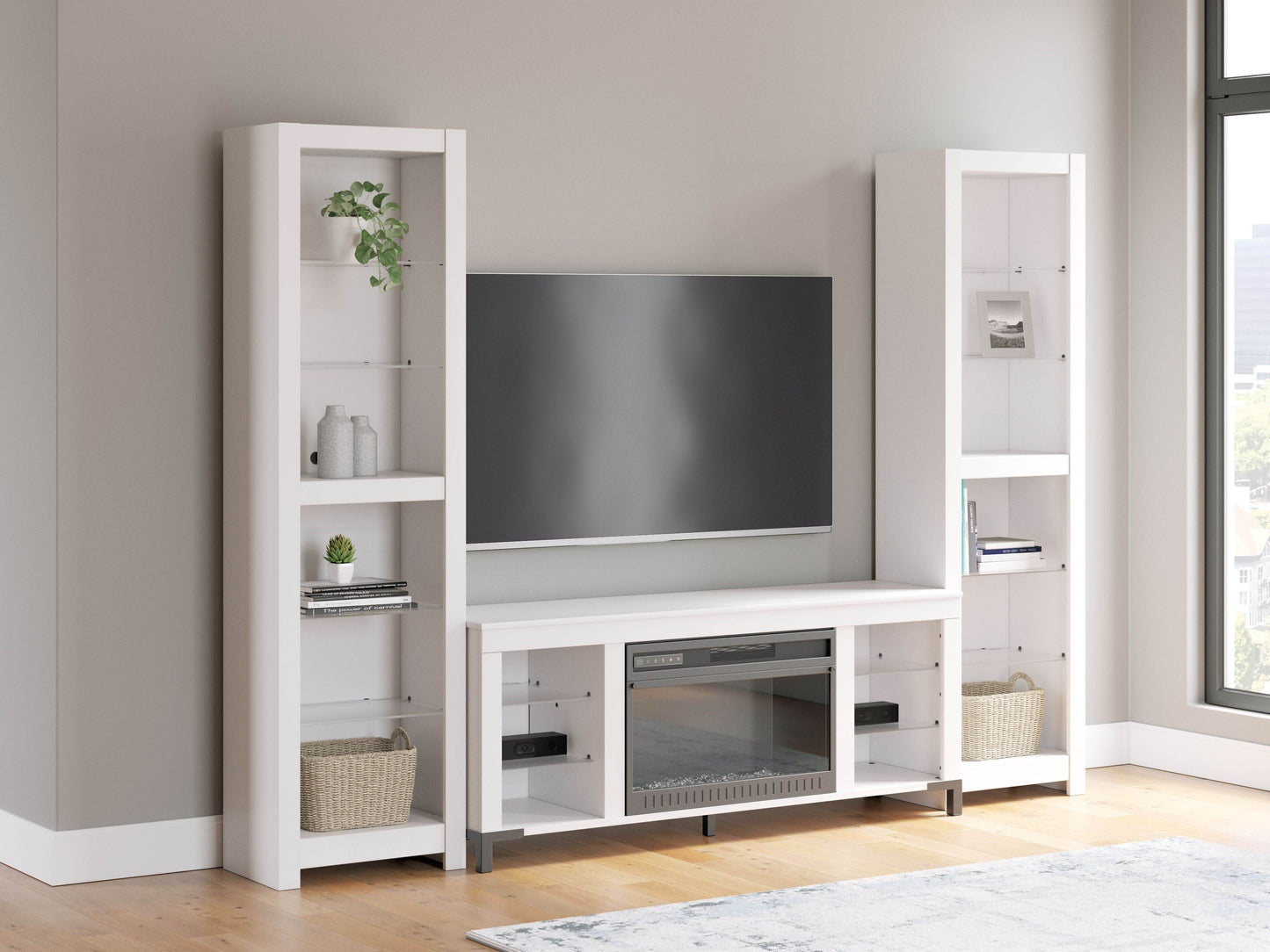 Brollevi - White - 3-Piece Entertainment Center - Forward Furniture