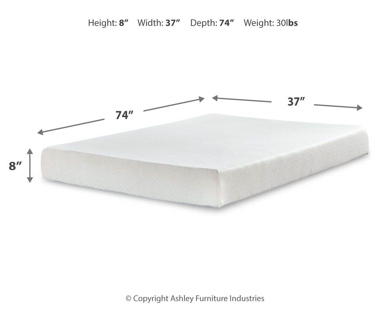Chime 8 Inch Memory Foam - Medium Memory Foam Mattress - Forward Furniture