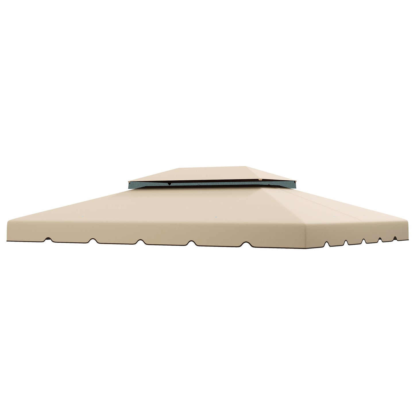 13' x 10' Gazebo Replacement Canopy, Gazebo Top Cover with Double Vented Roof for Garden Patio(TOP ONLY), Cream