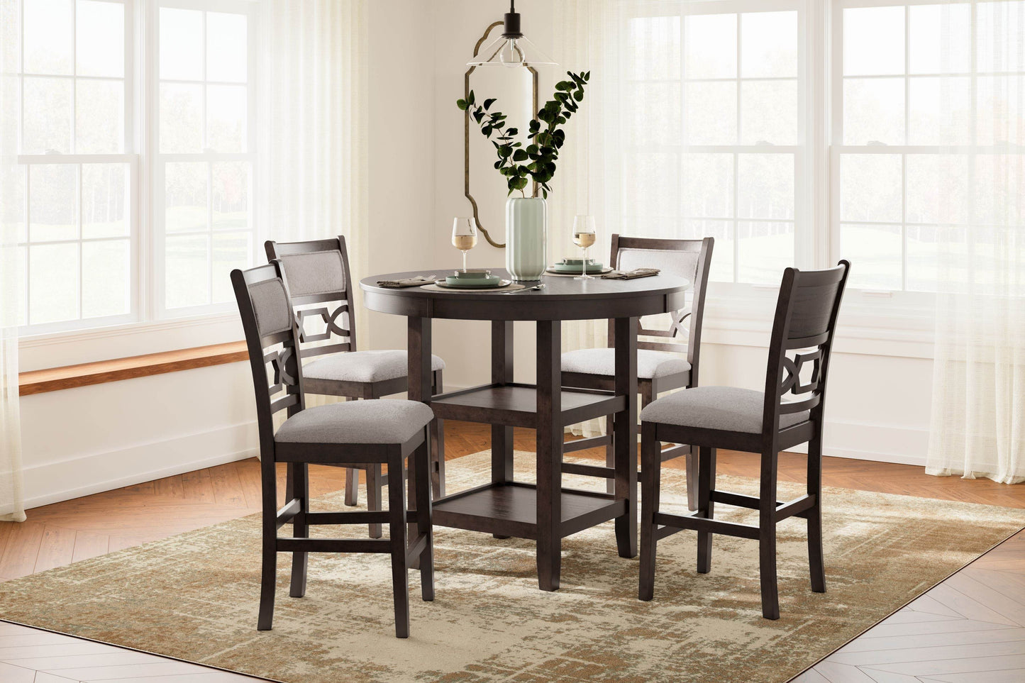 Langwest - Brown - Dining Room Counter Table Set (Set of 5) - Forward Furniture