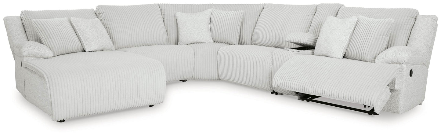 Top Tier - Alloy - 6-Piece Reclining Sectional With Laf Chaise - Fabric - Forward Furniture