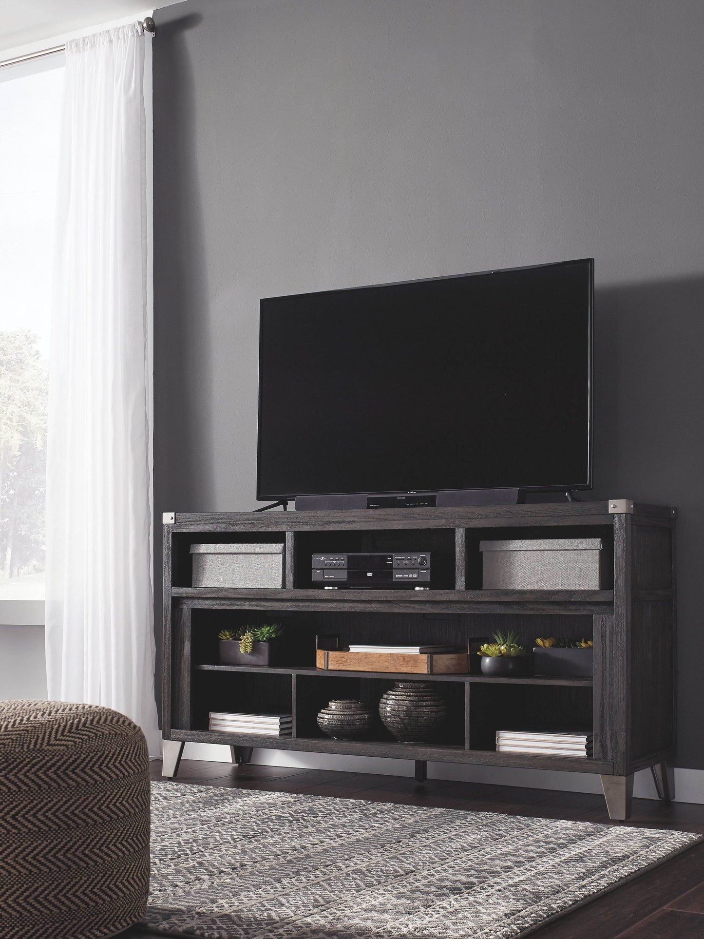 Todoe - Gray - LG TV Stand w/Fireplace Option - Forward Furniture