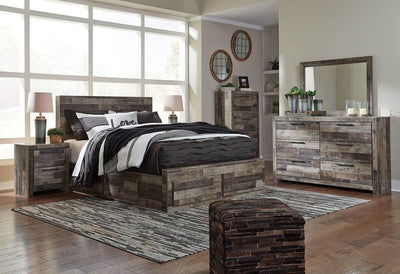 10 Pc. Bed, Dresser, Mirror, Chest, 2 Nightstands
