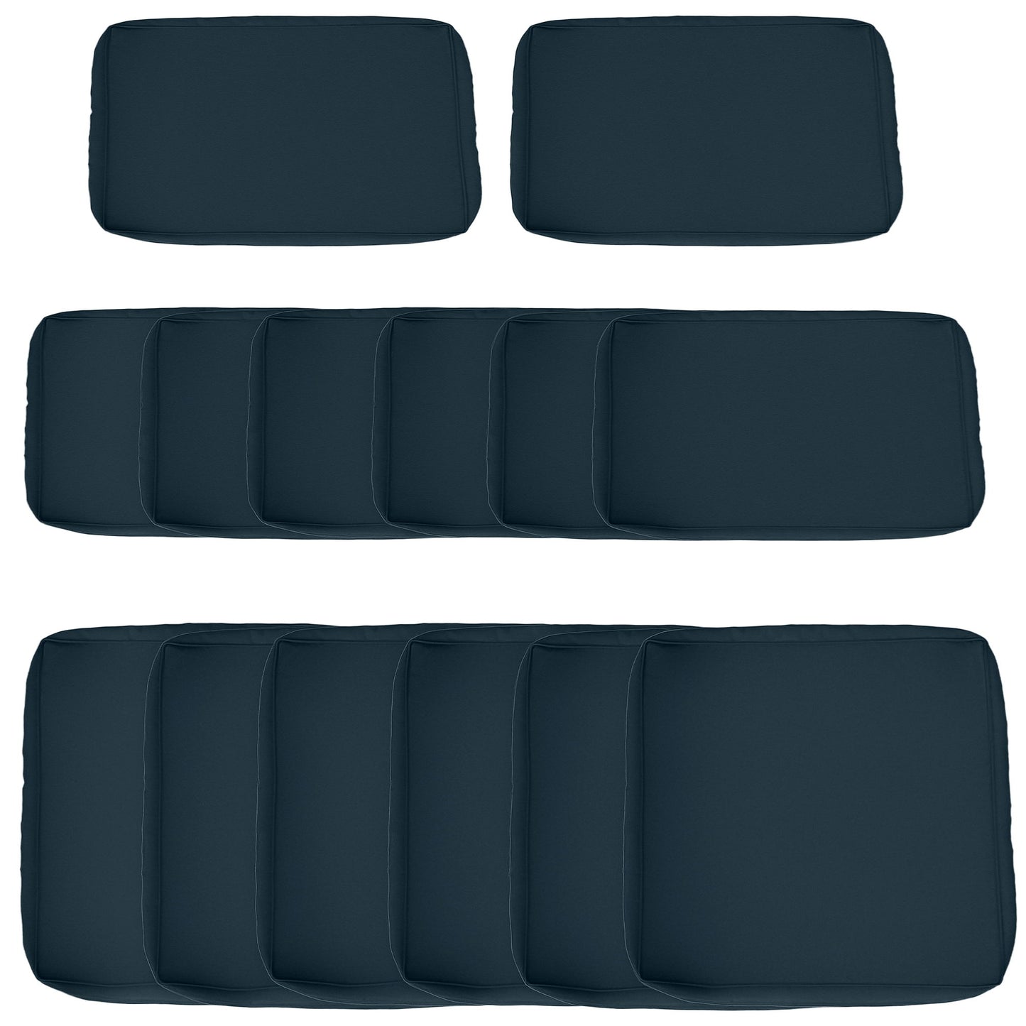Outdoor Patio Rattan Sofa Set Cushion Polyester Cover Replacement- No Cushion Included