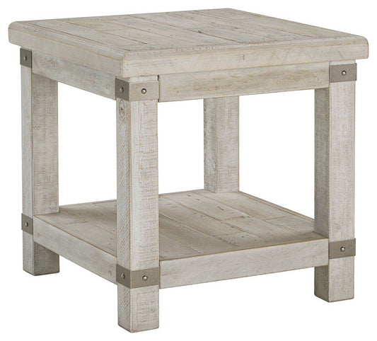 Carynhurst - White Wash Gray - Rectangular End Table - Forward Furniture