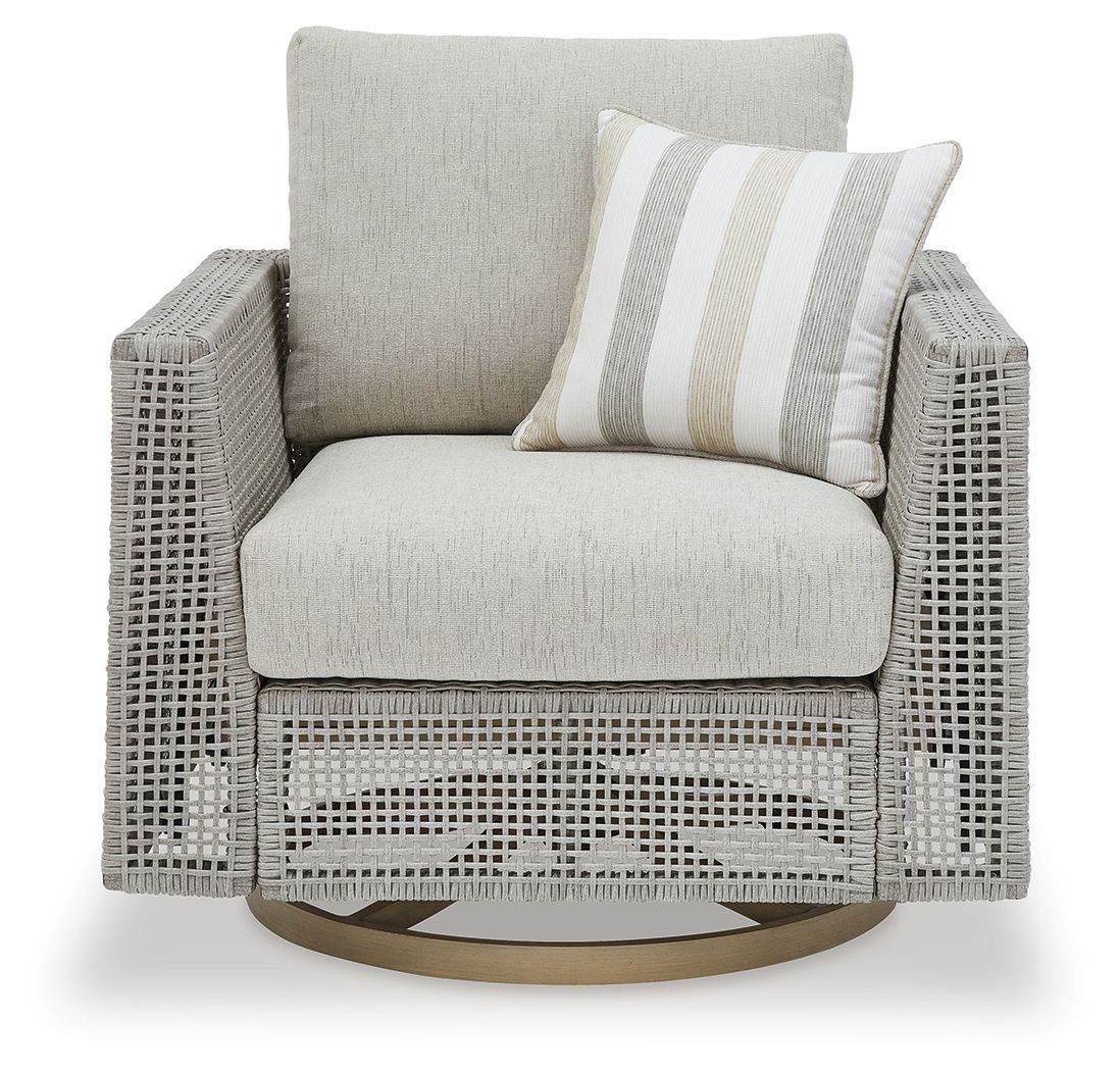 Seton Creek - Gray - Swivel Lounge With Cushion - Forward Furniture