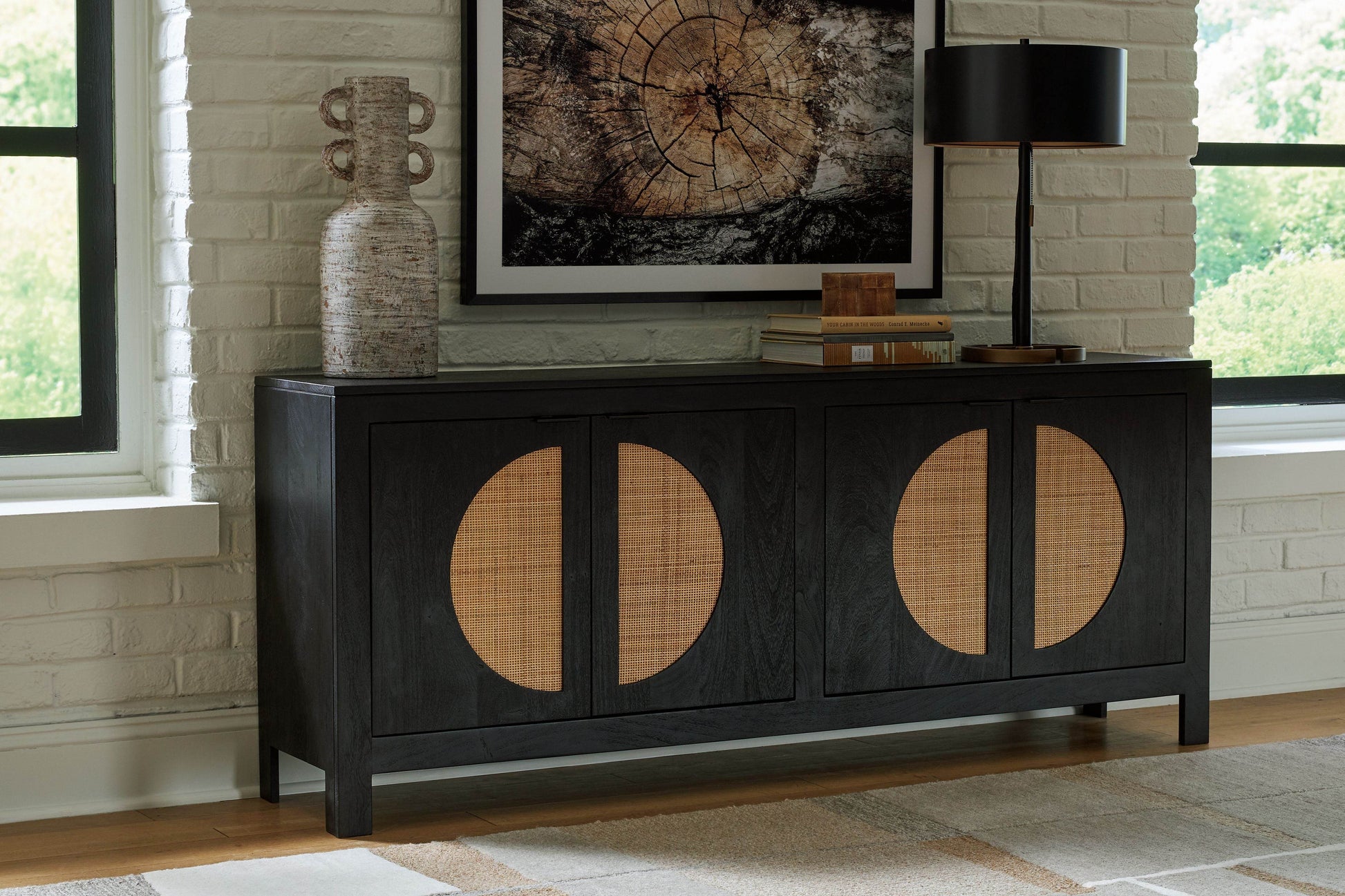 Cliffiings - Black / Natural - Accent Cabinet - Forward Furniture