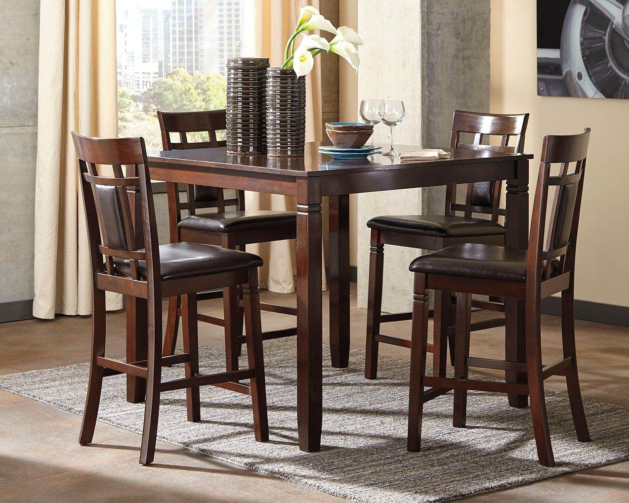 Bennox - Brown - DRM Counter Table Set (Set of 5) - Forward Furniture