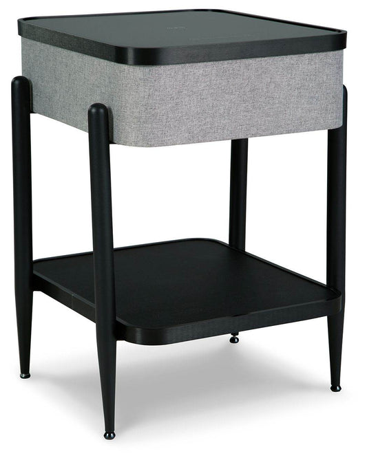 Jorvalee - Gray / Black - Accent Table with Speaker - Forward Furniture