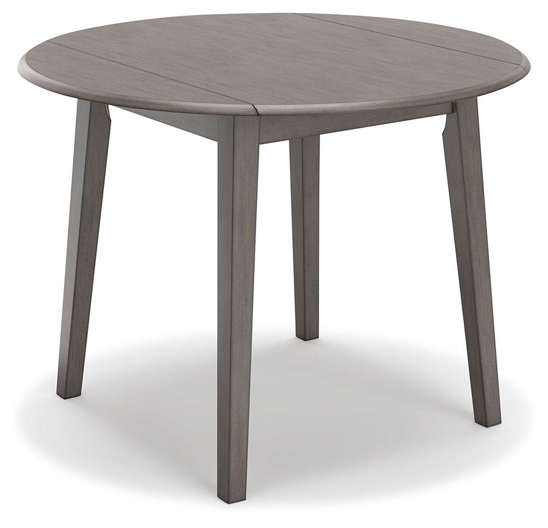 Shullden - Gray - Round Drm Drop Leaf Table - Forward Furniture