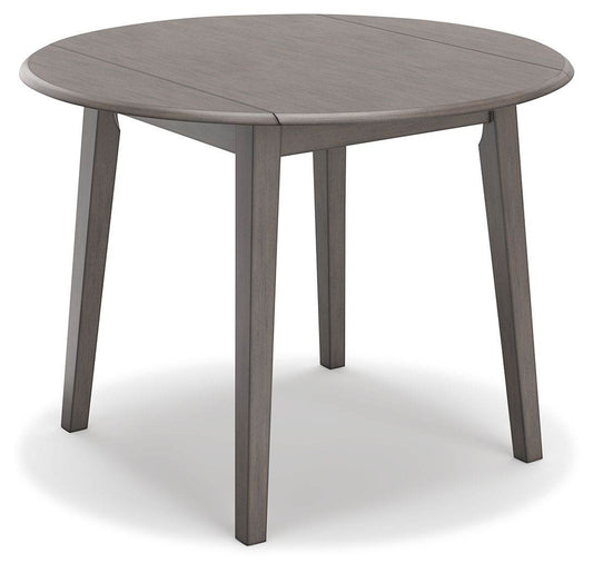 Shullden - Gray - Round Drm Drop Leaf Table - Forward Furniture