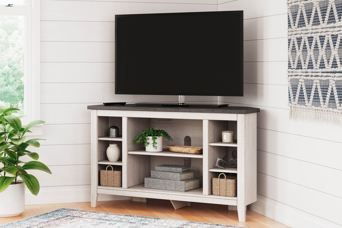 Dorrinson - Two-tone - Corner TV Stand/Fireplace OPT - Forward Furniture