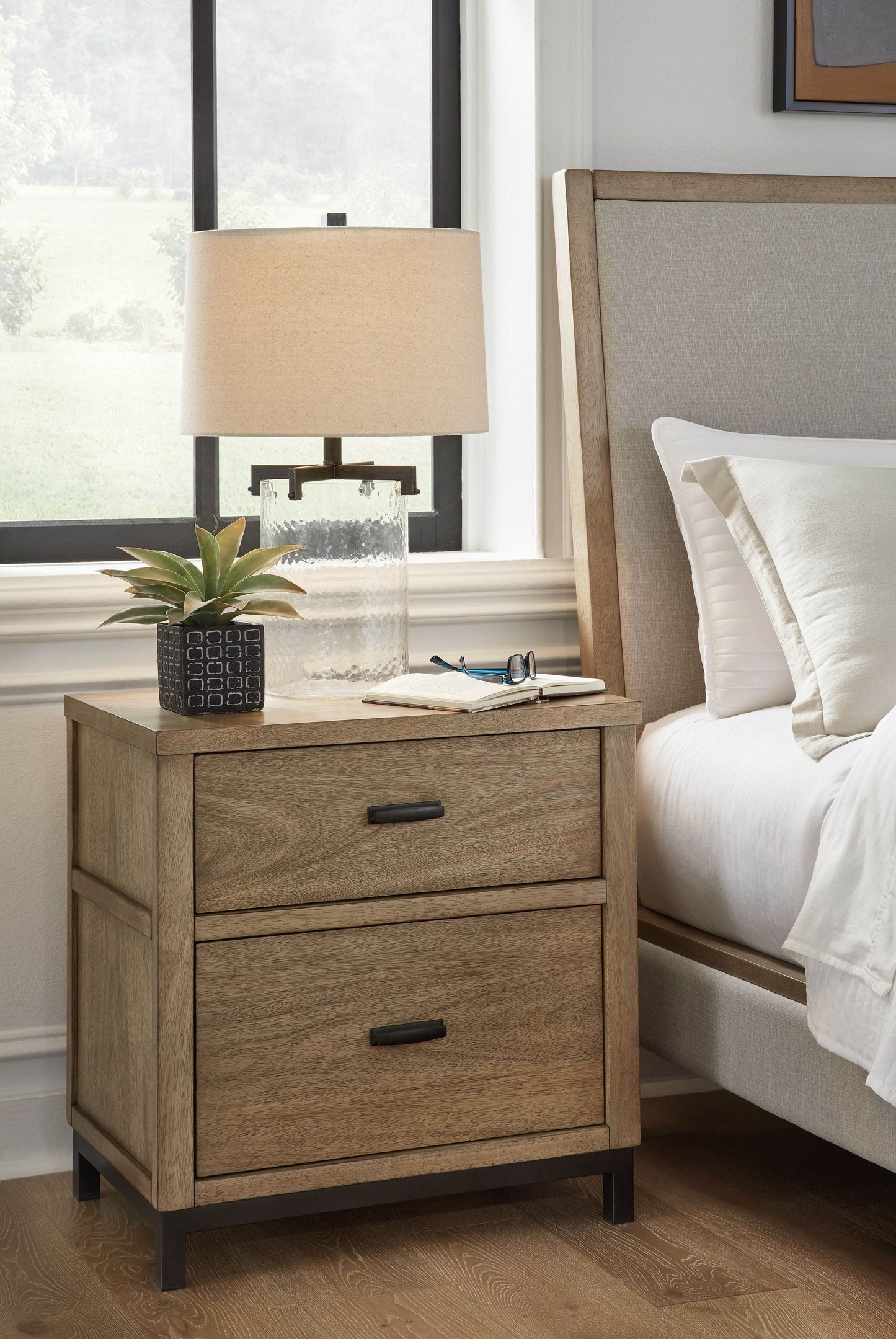 Tomtyn - Light Brown - Two Drawer Night Stand - Forward Furniture