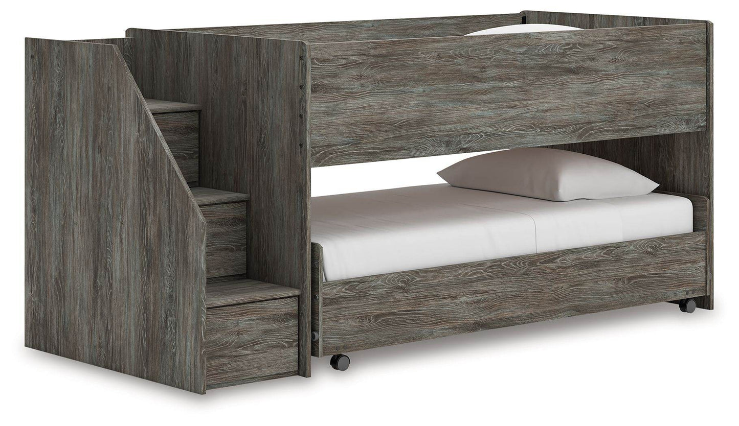 Frandern - Gray - Twin Over Twin Loft Bed