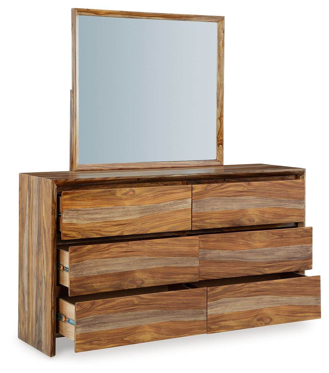Dressonni - Brown - Dresser And Mirror - Forward Furniture