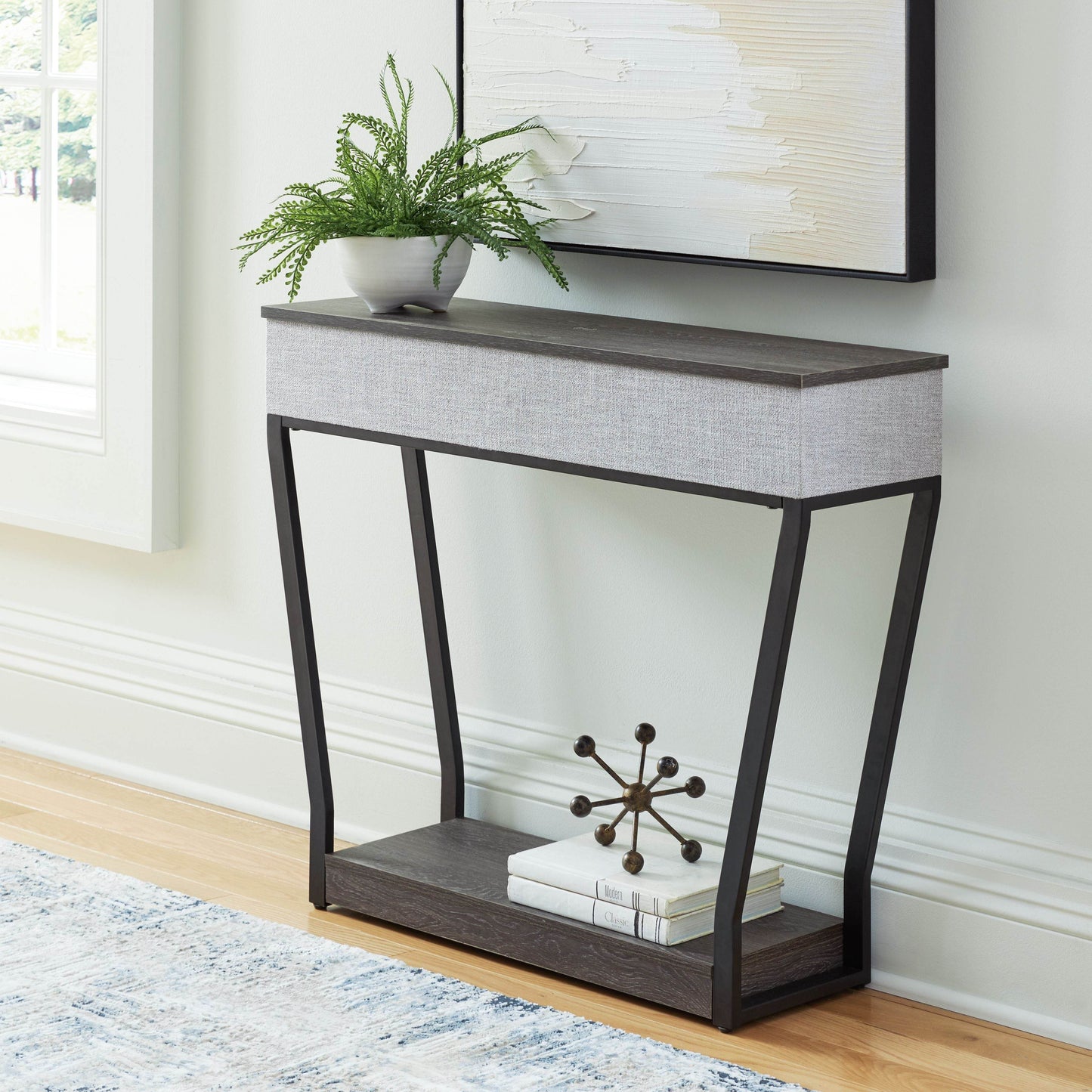 Sethlen - Gray / Black - Console Sofa Table - Forward Furniture