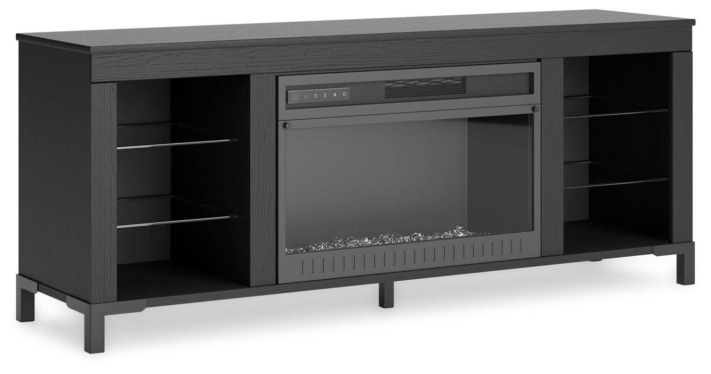 Cayberry - Black - TV Stand With Fireplace - Forward Furniture