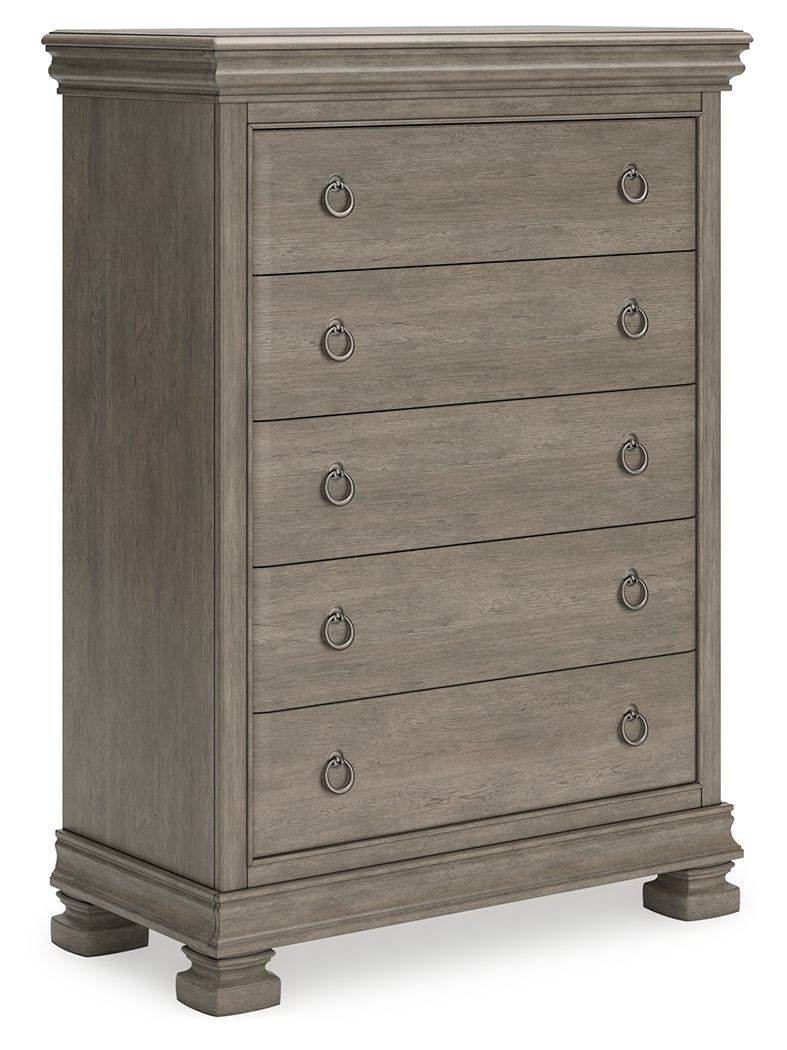 Lexorne - Gray - Five Drawer Chest - Forward Furniture