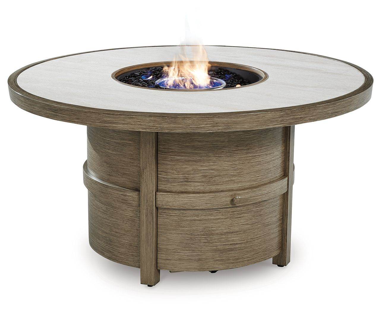 Rainier Ranch - Beige - Round Fire Pit Table - Forward Furniture