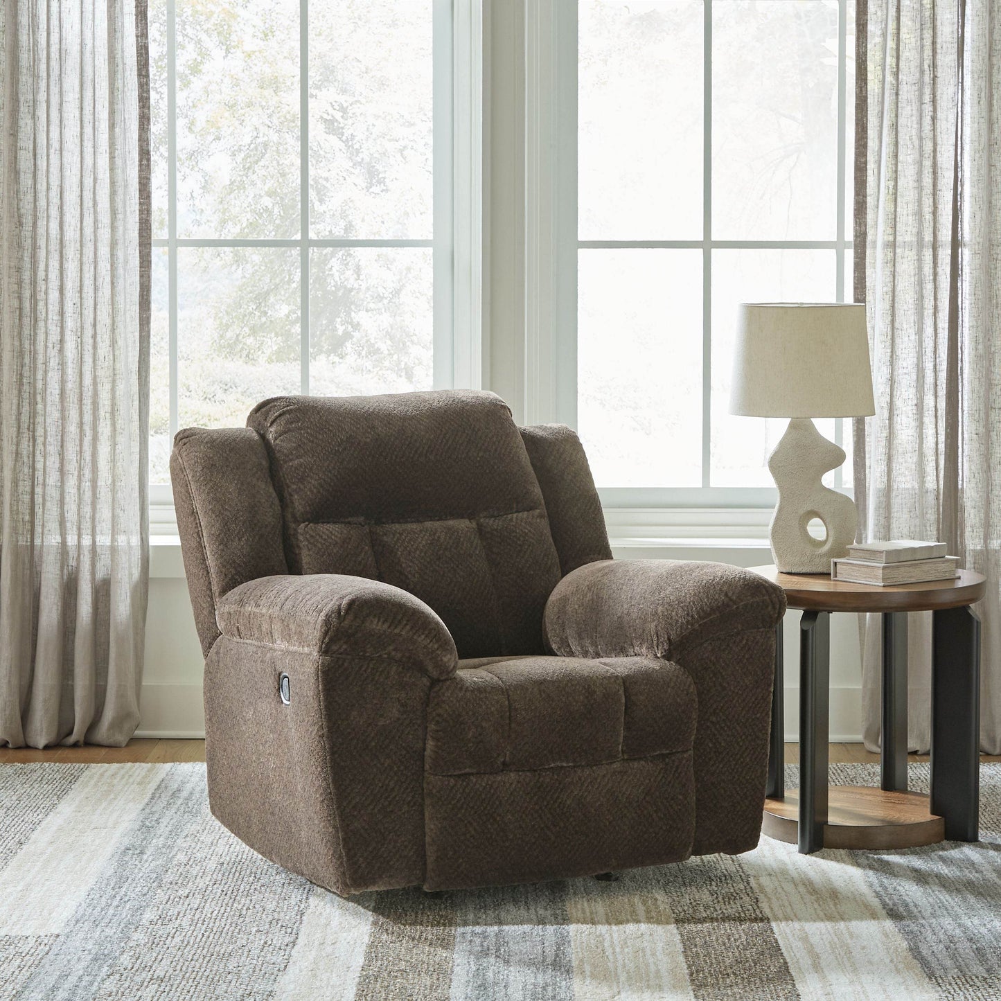 Frohn - Chocolate - Rocker Recliner - Fabric - Forward Furniture