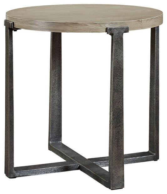 Dalenville - Gray - Round End Table - Forward Furniture