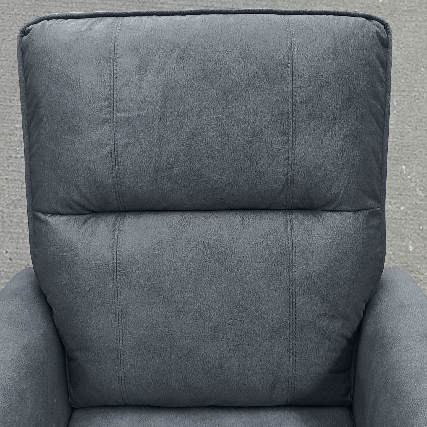 Power Recliner Chair, Dyed Fabric (Like Leathaire) Upholstered Recliner Chair with USB Ports, Footrest, Charcoal Grey