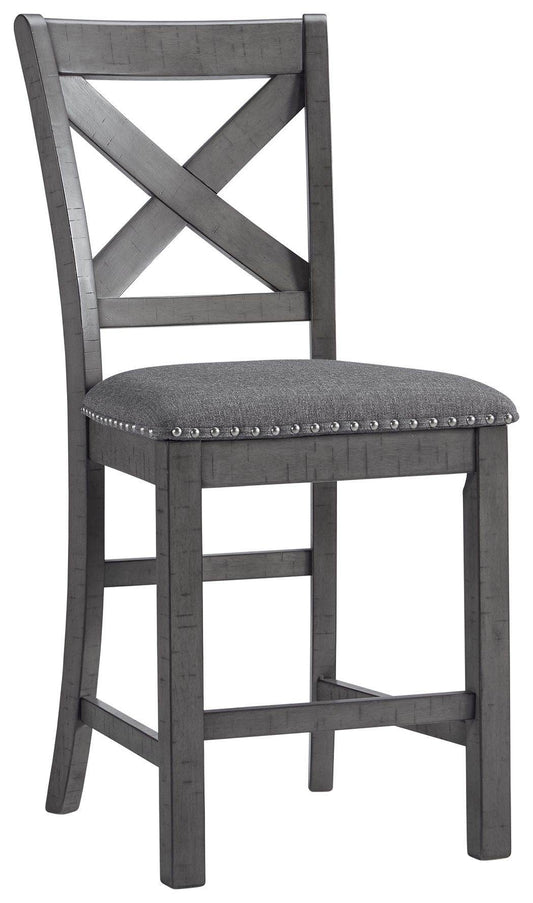 Myshanna - Gray - Upholstered Barstool (Set of 2) - Forward Furniture