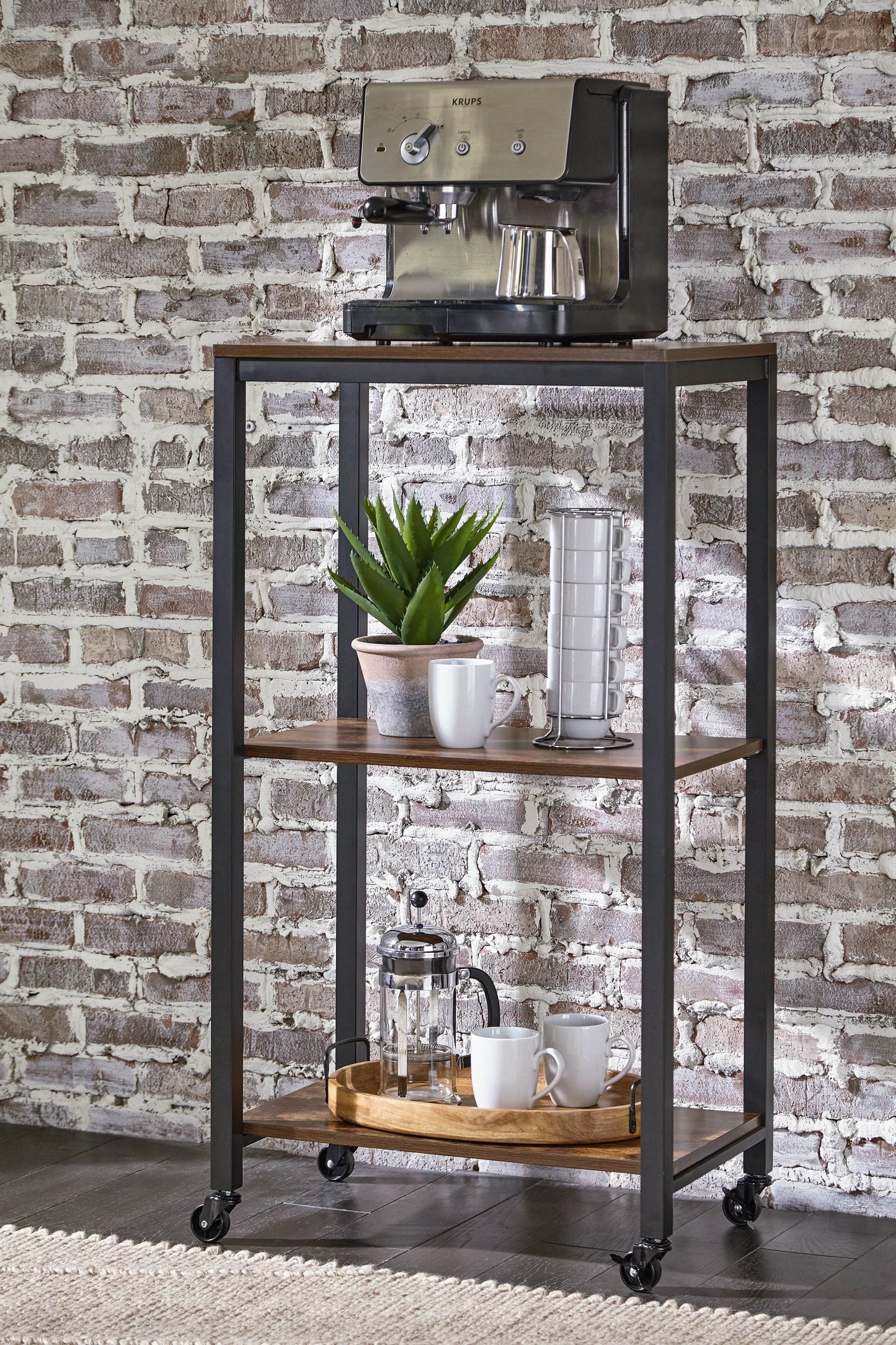 Bevinfield - Brown / Black - Bar Cart - Forward Furniture