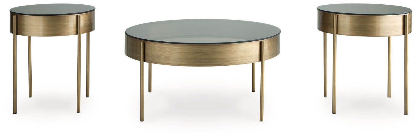 Jettaya - Brushed Brass - Occasional Table Set (Set of 3) - Forward Furniture