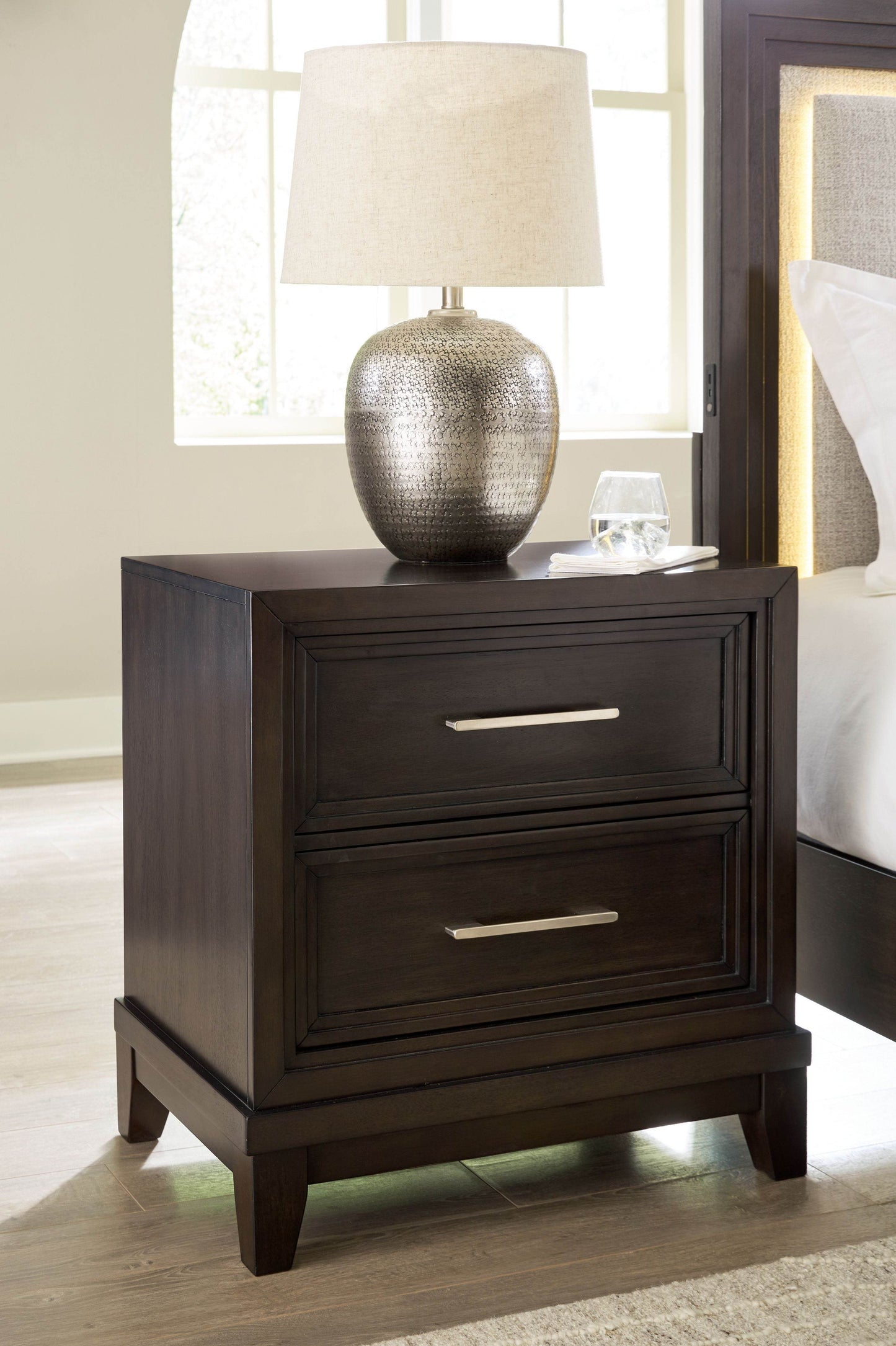 Neymorton - Dark Grayish Brown - Two Drawer Night Stand - Forward Furniture
