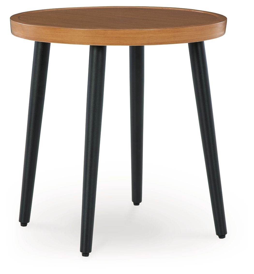 Horizon Hall - Two-tone Brown - Round End Table - Forward Furniture