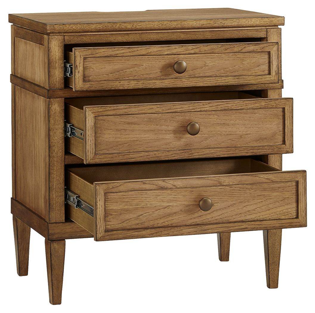 Sharlance - Brown - Three Drawer Night Stand - Forward Furniture