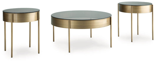 Jettaya - Brushed Brass - Occasional Table Set (Set of 3) - Forward Furniture