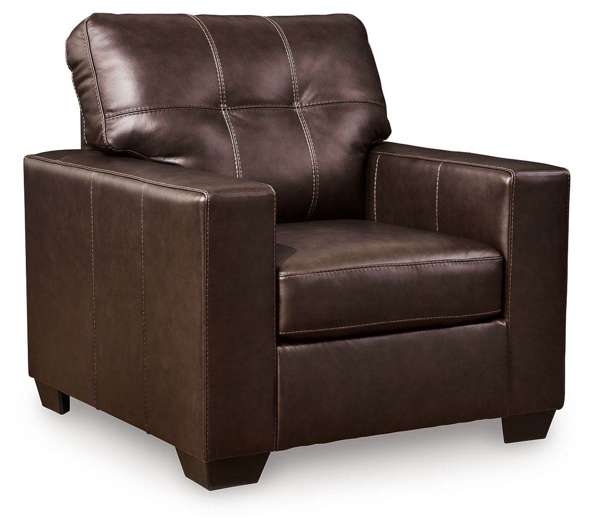 Santorine - Dark Brown - Chair - Leather Match - Forward Furniture