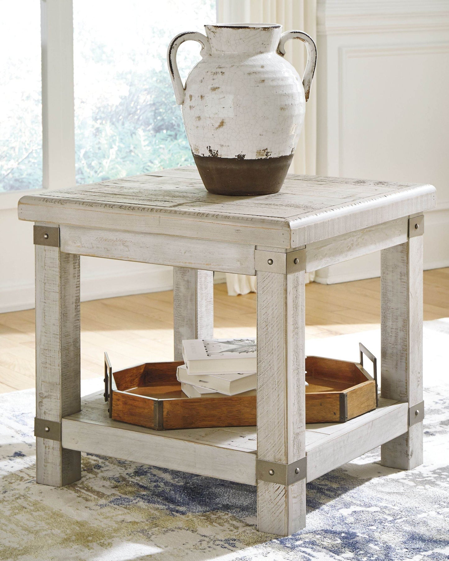 Carynhurst - White Wash Gray - Rectangular End Table - Forward Furniture