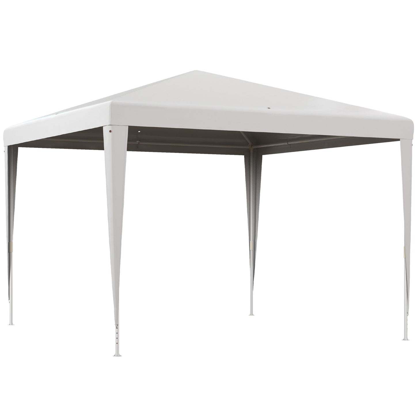10x10ft Party Tent Portable Gazebo, Folding Garden Canopy Event Shelter Outdoor Sunshade White