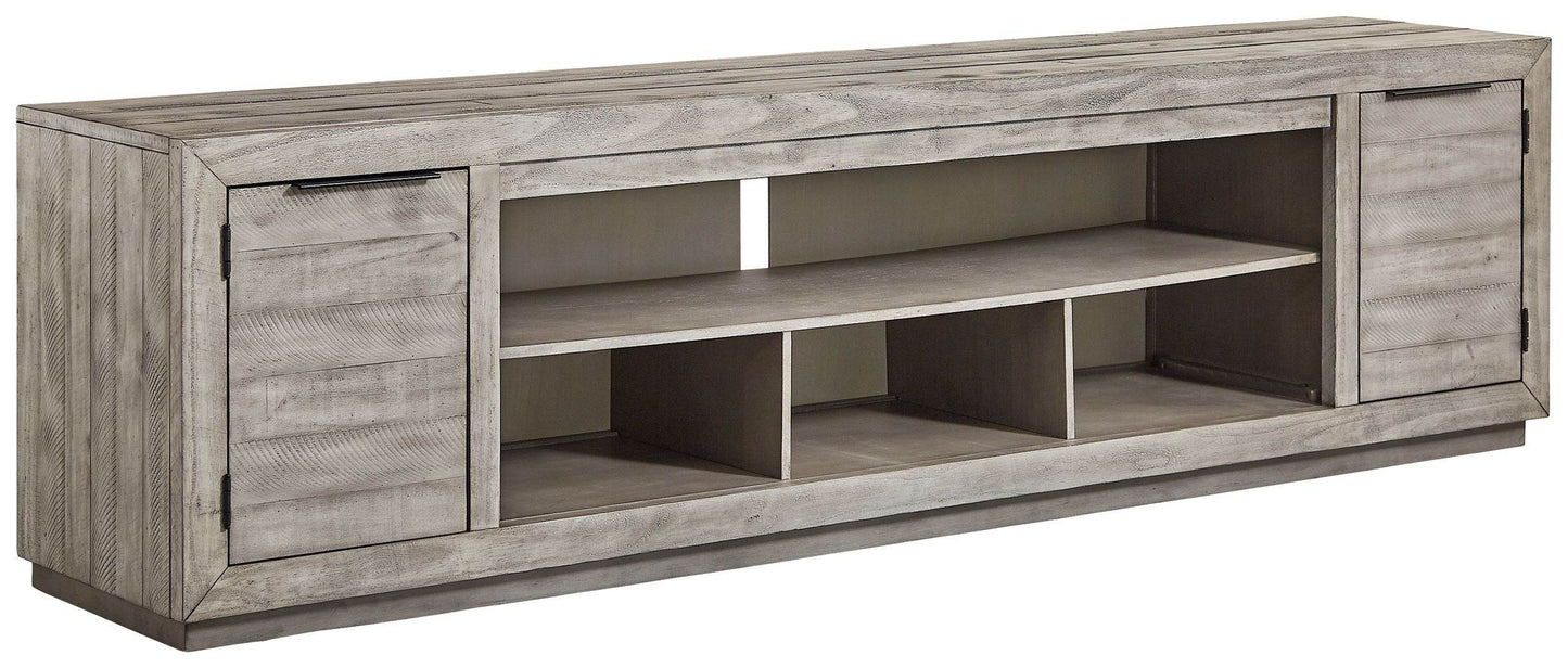 Naydell - Gray - XL TV Stand w/Fireplace Option - Forward Furniture