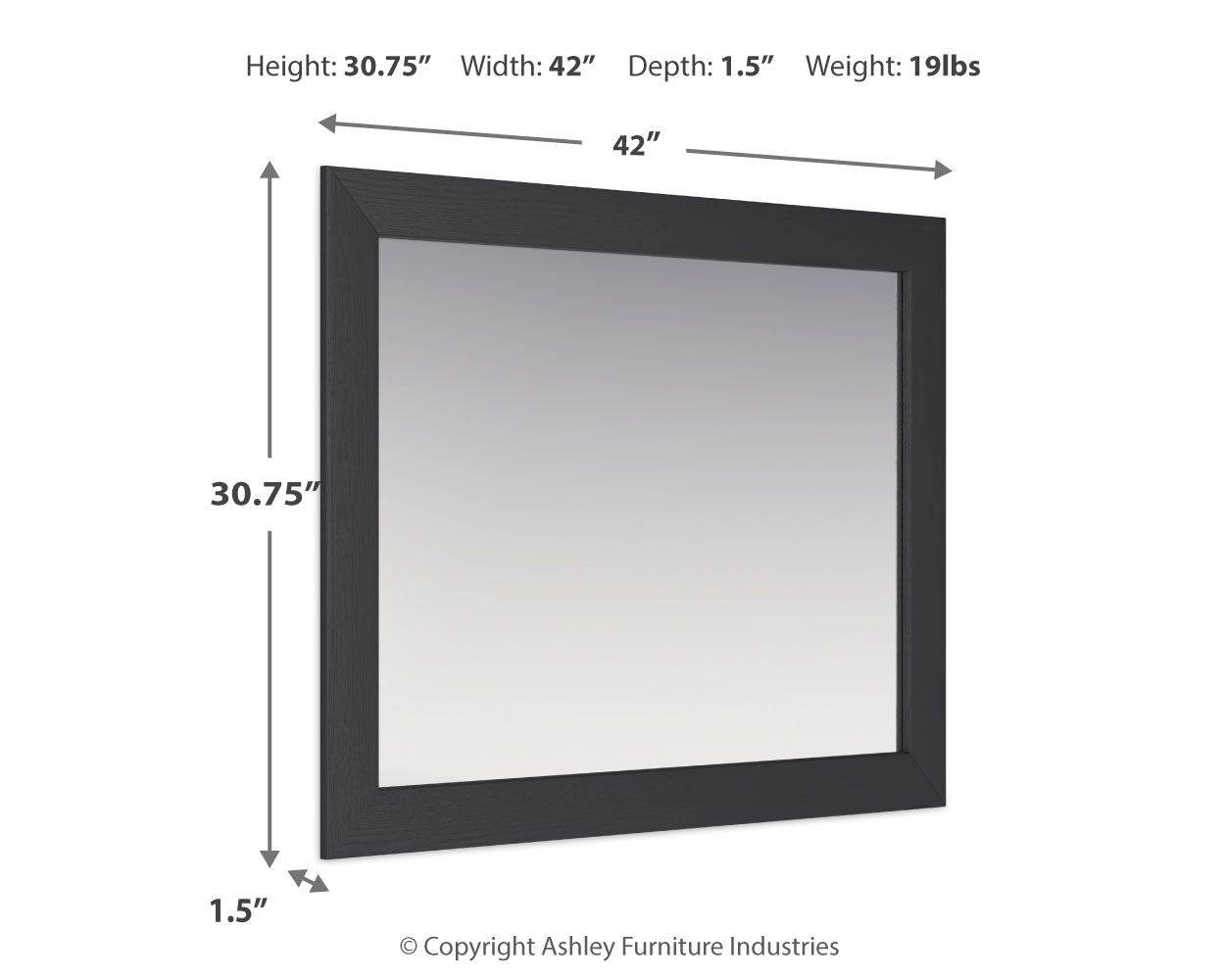 Vertani - Black - Bedroom Mirror - Forward Furniture