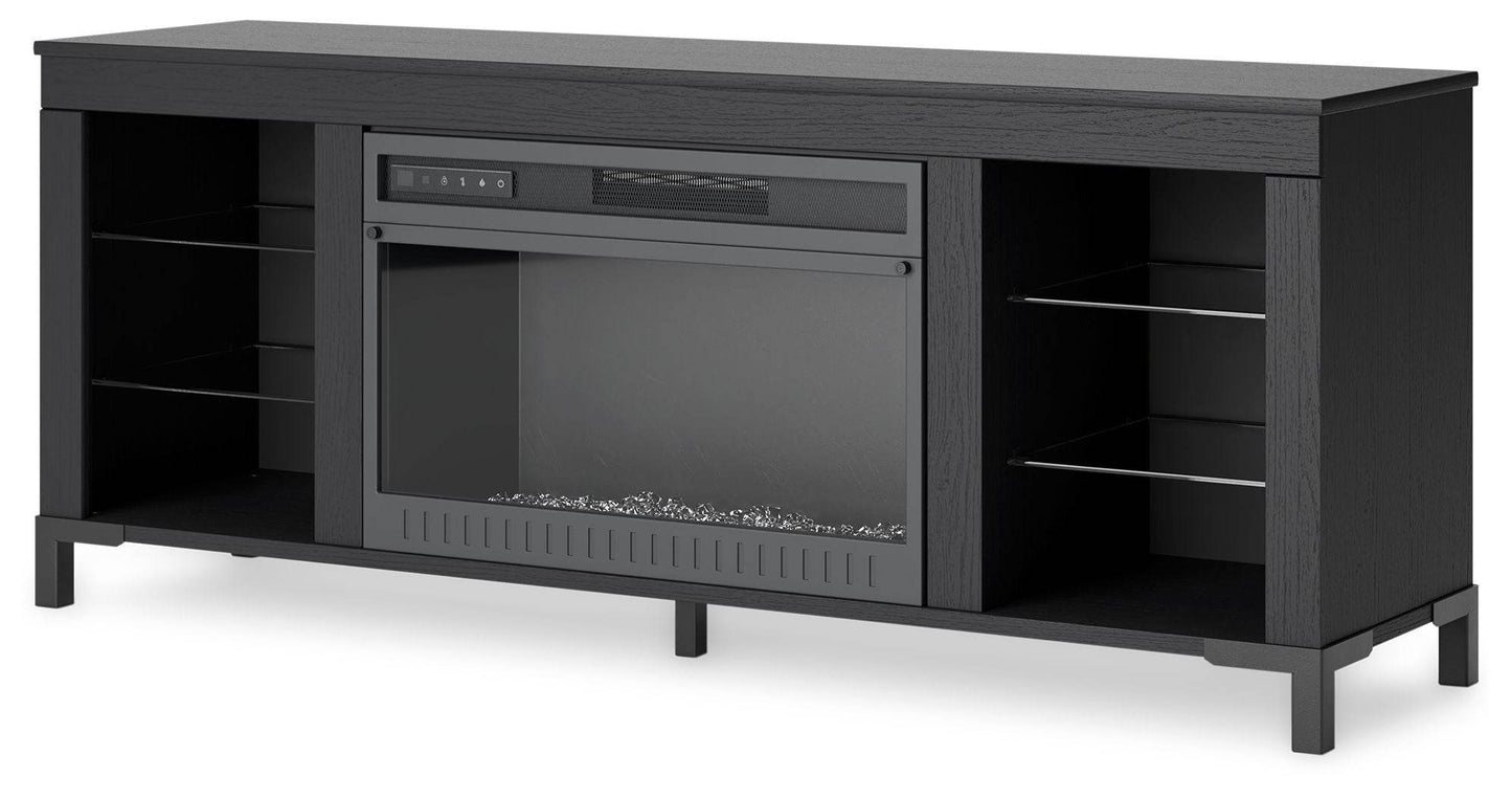 Cayberry - Black - TV Stand With Fireplace - Forward Furniture