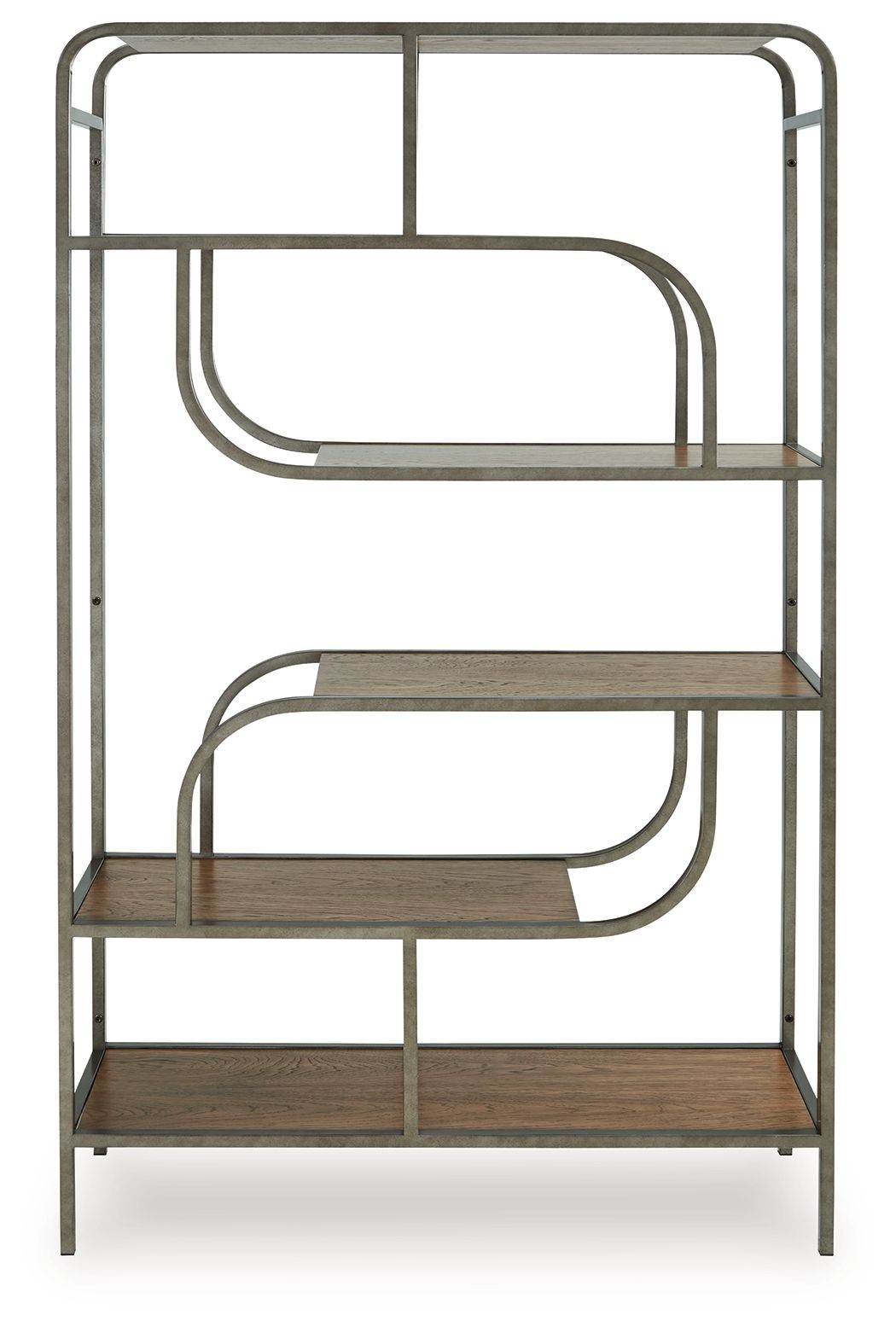 Jaddon - Brown / Antique Silver - Bookcase - Forward Furniture