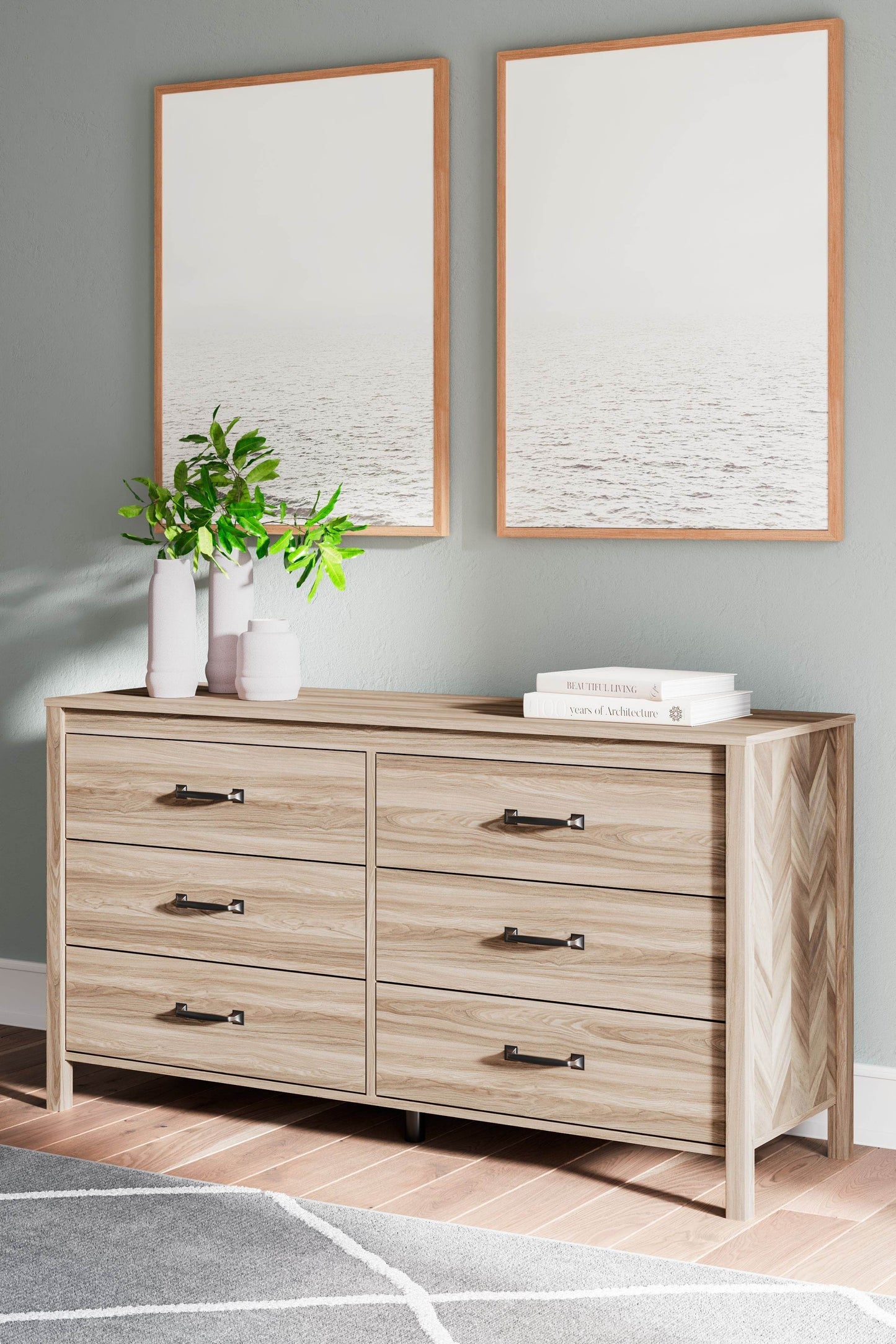 Battelle - Tan - Six Drawer Dresser - Forward Furniture