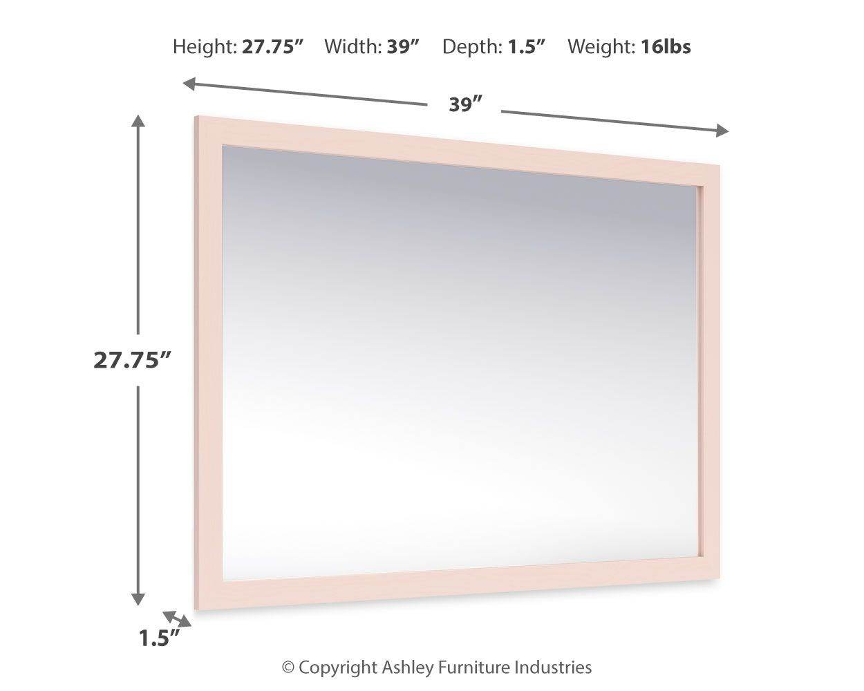 Wistenpine - Blush - Bedroom Mirror - Forward Furniture