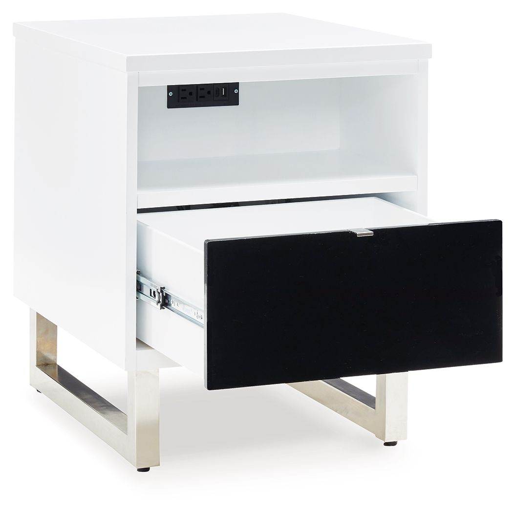 Gardoni - White / Black - Chair Side End Table - Forward Furniture
