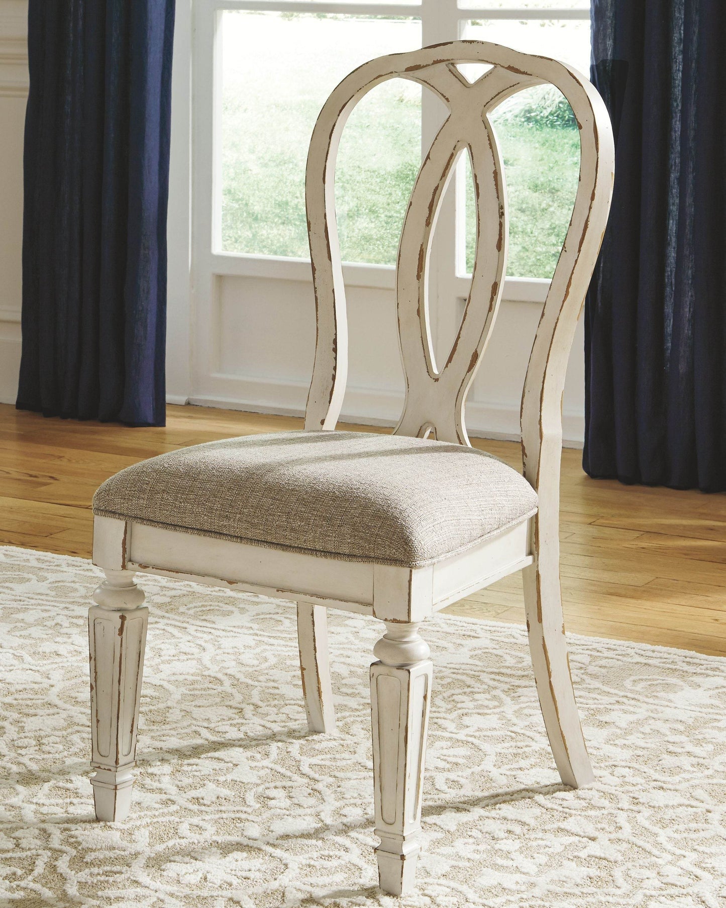 Realyn - Chipped White - Dining UPH Side Chair (Set of 2) - Ribbonback - Forward Furniture