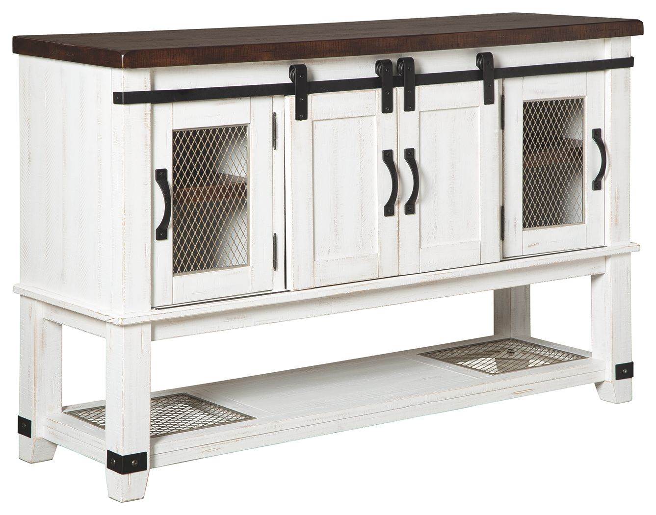 Valebeck - White / Brown - Dining Room Server - Forward Furniture