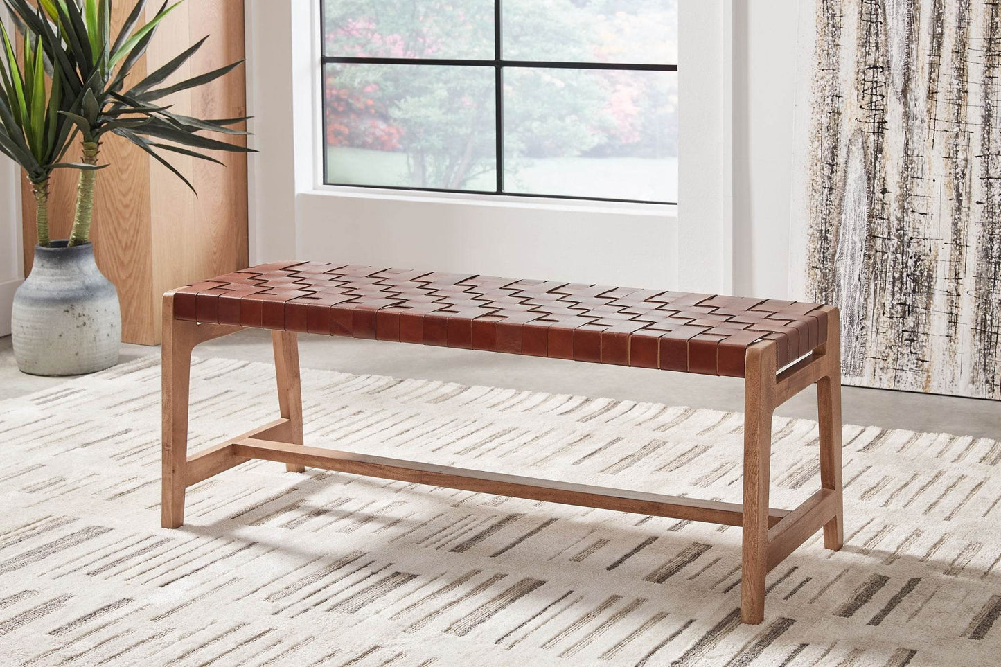 Lemmund - Natural / Brown - Accent Bench - Forward Furniture
